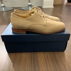 Cole Haan Grand Beige Suede Oxford Shoes 10